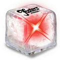 Clear Ice Cube w/Red LED Light